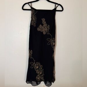 VINTAGE JONES NEW YORK Black Floral Dress